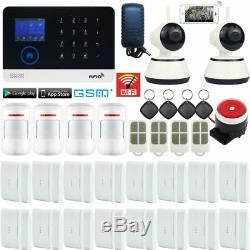 U70 APP WiFi GSM RFID Wireless Home Security Alarm Burglar System+2 HD IP Camera