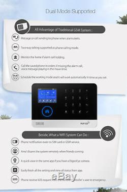 U70 APP WiFi GSM RFID Wireless Home Security Alarm Burglar System+2 HD IP Camera