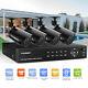 Waterproof 4ch 1080n Ahd Dvr Cctv Home Security Camera System Kit Night Vision