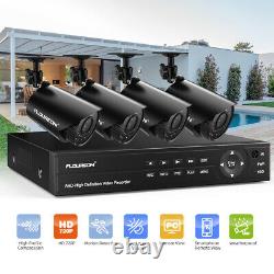 Waterproof 4CH 1080N AHD DVR CCTV Home Security Camera System Kit Night Vision