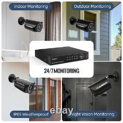 Waterproof 4CH 1080N AHD DVR CCTV Home Security Camera System Kit Night Vision