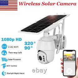 Waterproof Solar Powered Security Camera Night Vision Wireless WIFI Home Outdoor