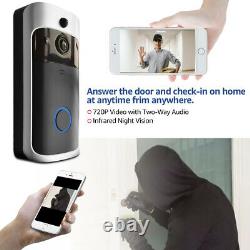 WiFi Wireless Smart DoorBell IRHD Video Visual Camera Intercom Home Security Kit