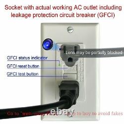 Wi-fi Home Security Camera in AC Wall GFCI Socket Support Remote Viewing, 4K HD