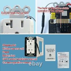 Wi-fi Home Security Camera in AC Wall GFCI Socket Support Remote Viewing, 4K HD