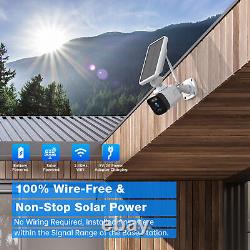 Wifi Solar Powered Wireless Outdoor Security Camera System Audio Home Battery