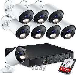 Wired Home Security Cameras System DICAFFE 8CH 1080P DVR Security Camera Syste