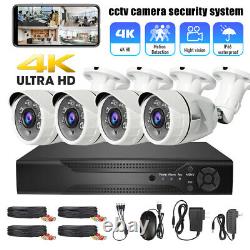 Wired Security Camera System Outdoor Home CCTV 8CH 1080P HD DVR Kit Night Vision