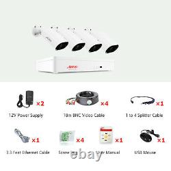 Wired Security Camera System Outdoor Home CCTV 8CH 1080P HD DVR Kit Night Vision