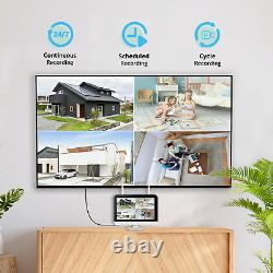 Wireless 10CH NVR Monitor Recorder Security System Outdoor Audio Wifi Home CCTV