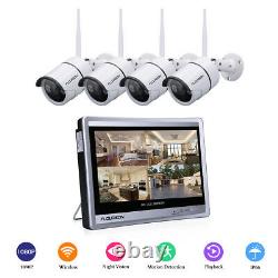 Wireless 12 Monitor 1080P WIFI NVR Home Outdoor IP Security Camera System Audio