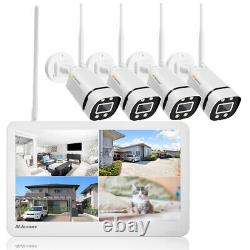 Wireless 2K Home IP Security Camera System Outdoor Monitor NVR WIFI Color Night