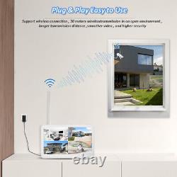 Wireless 2K Home IP Security Camera System Outdoor Monitor NVR WIFI Color Night
