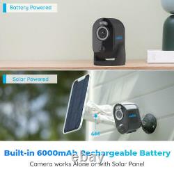 Wireless 2.4G 5G WiFi IP Security Camera 2K Rechargeable Battery Powered + Solar