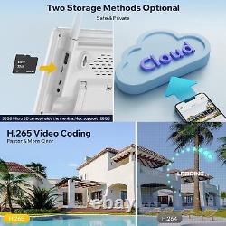 Wireless 360° PTZ Home Security Camera System Outdoor With 7Touch Monitor 32GB