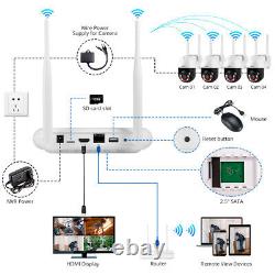 Wireless 8CH NVR 1080P Video Security Camera System Outdoor WIFI CCTV IR Night