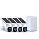 Wireless Home Security Camera Ip System 4mp Smart Wifi Cam Solar Battery Powered
