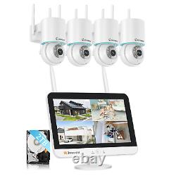 Wireless Home Security Camera System With Monitor 5MP NVR Audio Night Vision