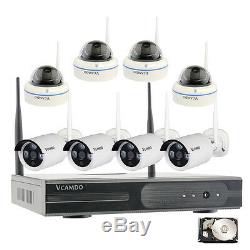 Wireless Home Surveillance Security 8 Cameras System with 1TB HDD Hard Drive US