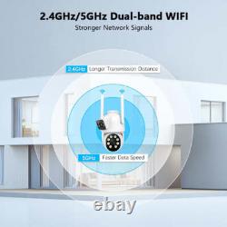 Wireless IP Security Camera System Home Outdoor Wifi Dual Lens Cam 10CH NVR 5Ghz