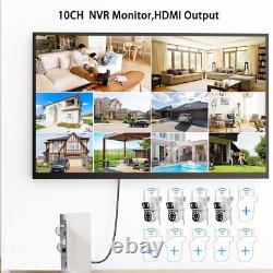 Wireless IP Security Camera System Home Outdoor Wifi Dual Lens Cam 10CH NVR 5Ghz