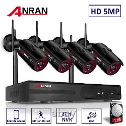 Wireless Outdoor Security Camera System HD 5MP Audio WiFi CCTV 8CH 2TB Home NVR