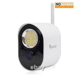 Wireless Outdoor Smart Plug-In Security Camera with Wi-Fi Night Vision White