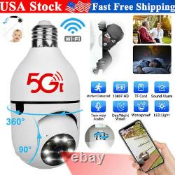 Wireless Security 360° 1080P IP E27 Light Bulb Camera 5G WiFi Smart Home Camera