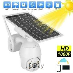 Wireless Security Camera 1080P WIFI Solar Powered Waterproof 32G Memory Card