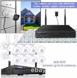 Wireless Security Camera, 3.0MP Home Surveillance Camera with Floodlights
