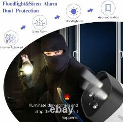 Wireless Security Camera, 3.0MP Home Surveillance Camera with Floodlights