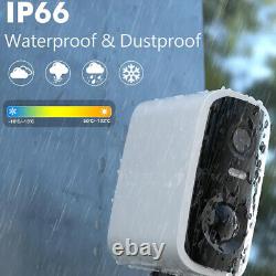 Wireless Security Camera For Home Outdoor Security Battery Powered 4MP HD 2.4Ghz