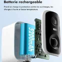 Wireless Security Camera For Home Outdoor Security Battery Powered 4MP HD 2.4Ghz