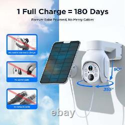 Wireless Security Camera Home WiFi 10CH NVR 4MP PTZ Solar Battery System Outdoor