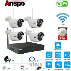 Wireless Security Camera System 4/8CH HD 1080P 1TB HDD CCTV WIFI Kit NVR Outdoor