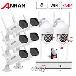 Wireless Security Camera System Home Security 2K 8CH WIFI 1TB NVR 2way Audio