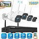 Wireless Security Camera System Outdoor 8ch 1080p Wifi Nvr Kit Home Surveillance