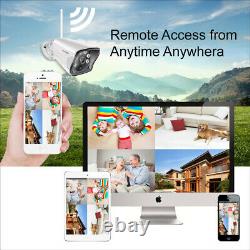 Wireless Security Camera System Outdoor Home with 12''Monitor WiFi NVR Kit