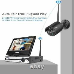 Wireless Security Camera System with Audio, 10.1 LCD Monitor + 1TB Hard Drive-US