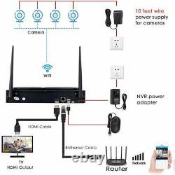 Wireless Security Camera System with Audio, 10.1 LCD Monitor + 1TB Hard Drive-US