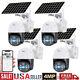 Wireless Solar Battery Powered Wifi Outdoor Pan/tilt Home Security Camera System