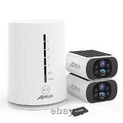 Wireless Solar Battery Security Camera System Outdoor 4MP Home Motion Detection