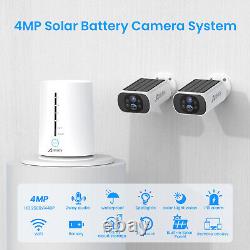 Wireless Solar Battery Security Camera System Outdoor 4MP Home Motion Detection