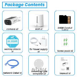Wireless Solar Battery Security Camera System Outdoor 4MP Home Motion Detection