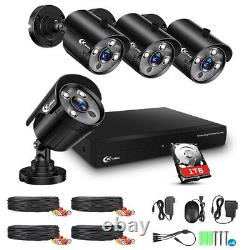 XVIM 1080P 8CH DVR Security Camera Outdoor CCTV Home Security Camera System Kit