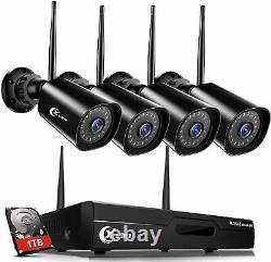 XVIM 1080P 8CH NVR Wireless 3MP Night Vision Home Security Camera System CCTV