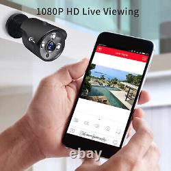 XVIM 1080P 8CH Security Cameras System Home Surveillance H. 265 DVR CCTV IR Night