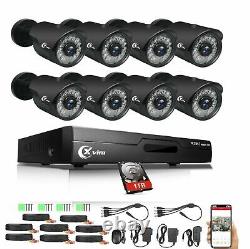 XVIM 4/8CH 1080P Home Security Camera System Outdoor Camera Night Vision DVR