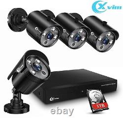 XVIM 8CH 1080P Security Camera System Home Security DVR 1TB Hard Drive IR Night