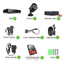 XVIM 8CH 1080P Security Camera System Home Security DVR 1TB Hard Drive IR Night